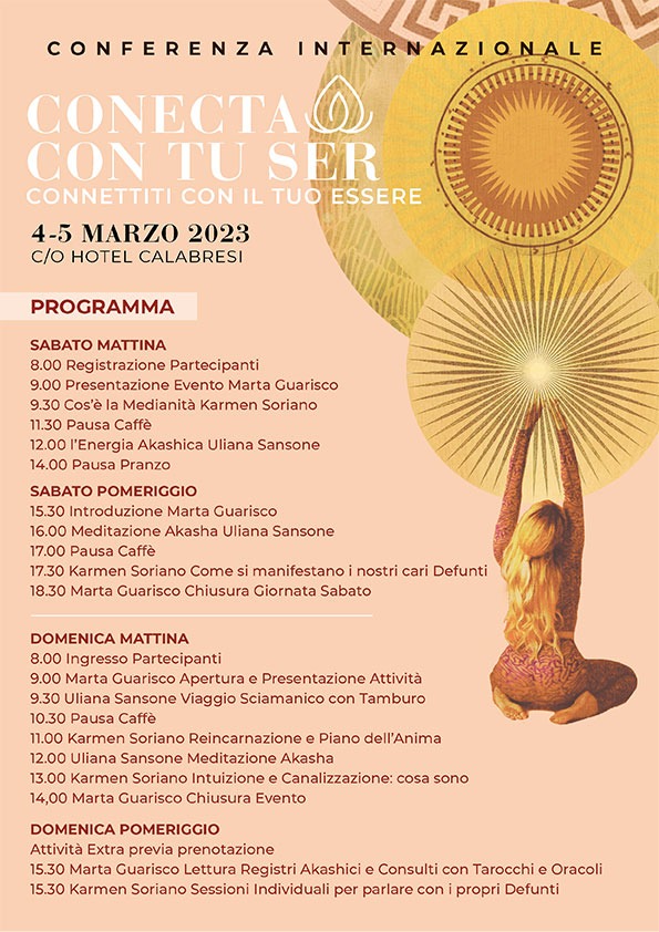 Immagine: Programma evento Conferenza Internazionale "Conecta con tu ser"